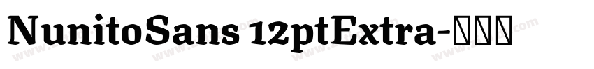 NunitoSans 12ptExtra字体转换